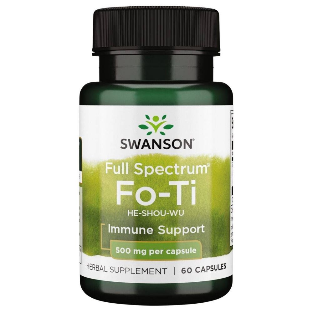 Swansoni täisspektri Fo-Ti (He-Shou-Wu) 500 mg - 60 kapslit