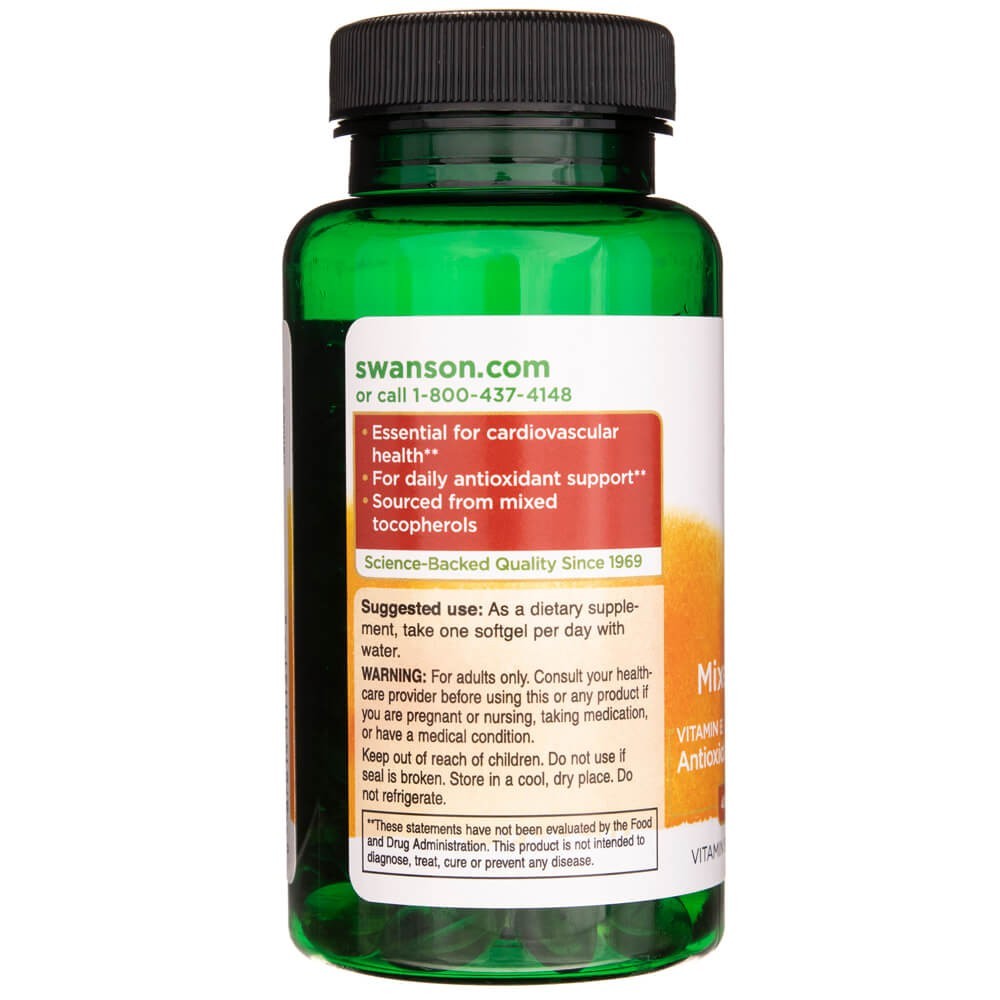 Swansoni vitamiin E segatokoferoolid 400 IU - 100 pehmet geeli