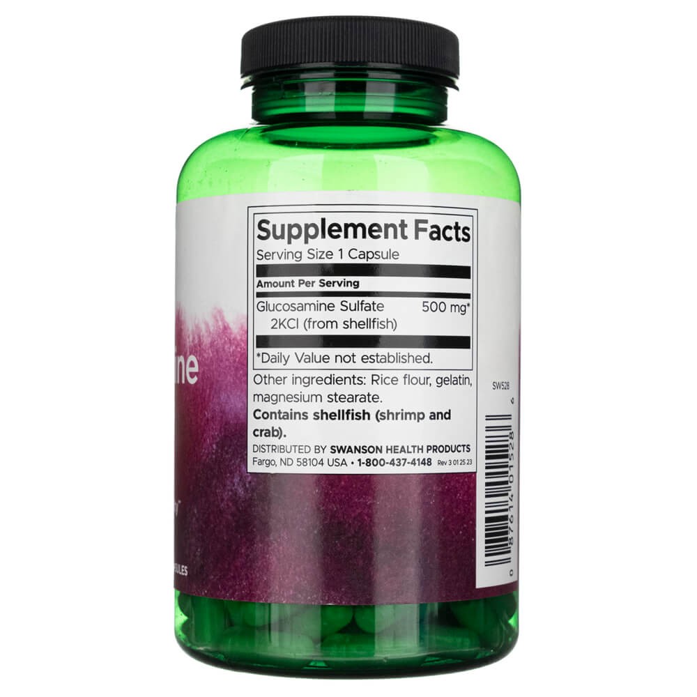 Swanson glükoosamiinsulfaat 2KCl 500 mg - 250 kapslit