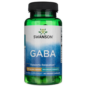Swanson GABA - maksimaalne tugevus 750 mg - 60 kapslit