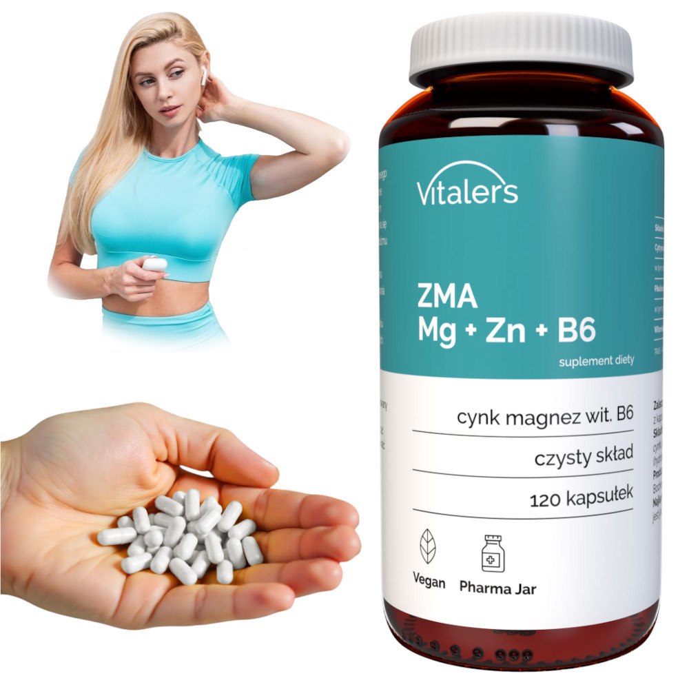 Vitaler ZMA Mg 240 mg + Zn 15 mg + B6 10 mg – 120 kapslit