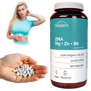 Vitaler ZMA Mg 240 mg + Zn 15 mg + B6 10 mg – 120 kapslit