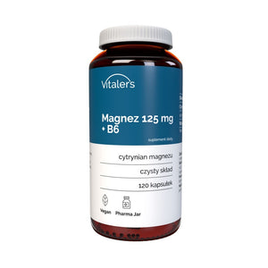 Vitaler magnis 125 mg + vitamiin B6 – 120 kapslit