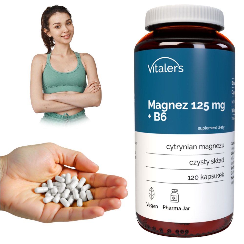 Vitaler magnis 125 mg + vitamiin B6 – 120 kapslit