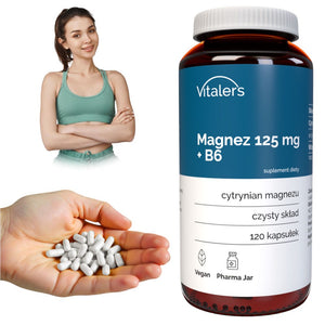 Vitaler magnis 125 mg + vitamiin B6 – 120 kapslit