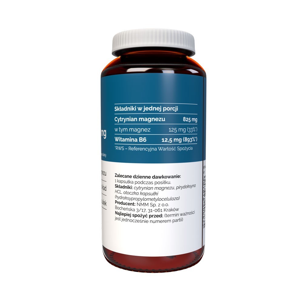 Vitaler magnis 125 mg + vitamiin B6 – 120 kapslit