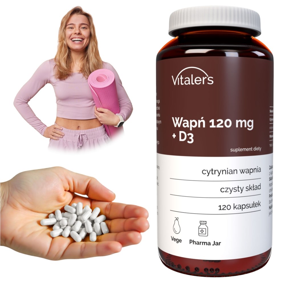 Vitaler's Kaltsium 120 mg + D3-vitamiin – 120 kapslit