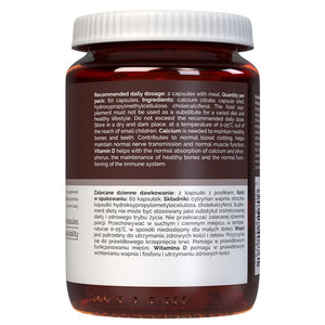 Vitaler's Kaltsiumtsitraat 1200 mg + D3-vitamiin 2000 IU - 60 kapslit