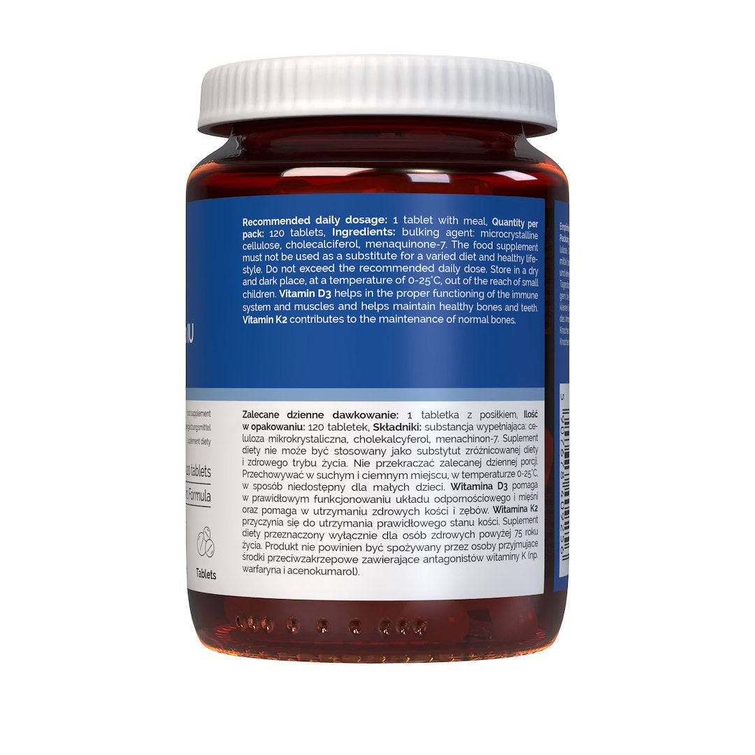 Vitaler vitamiin D3 4000 IU + K2 100 µg – 120 tabletti