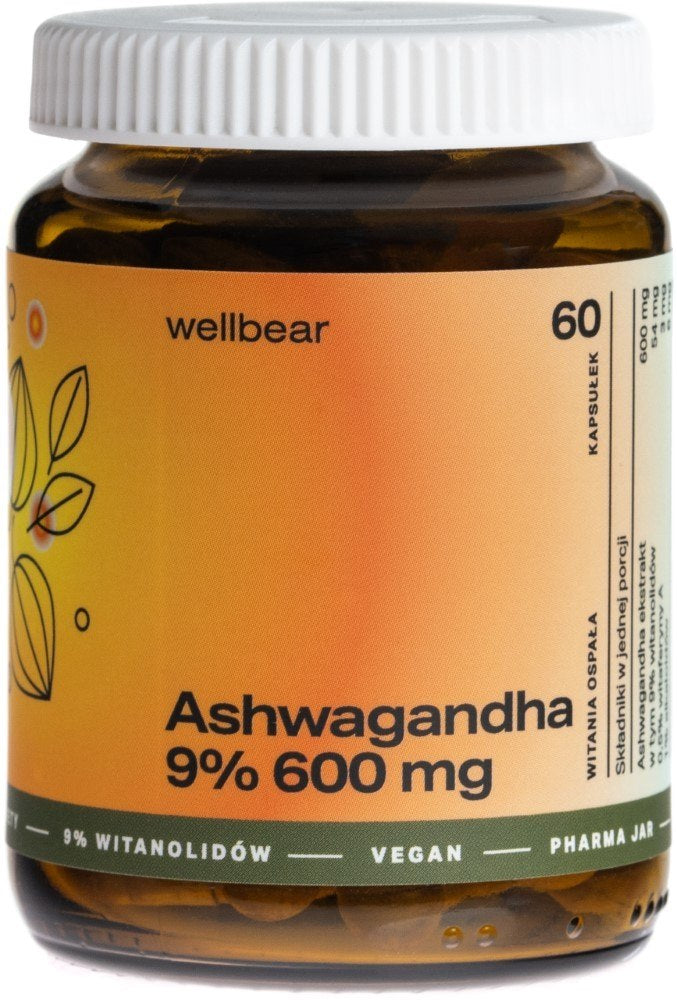 Wellbear Ashwagandha 9% 600 mg - 60 kapslit