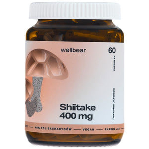 Wellbear Shiitake (Jaapani tammetõrulakk) 400 mg - 60 kapslit