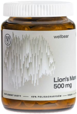 Wellbear Lion's Mane (sophora konnõõri) 500 mg – 60 kapslit