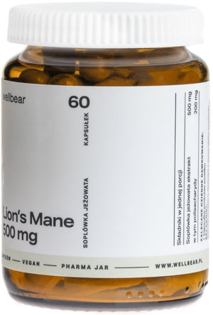 Wellbear Lion's Mane (sophora konnõõri) 500 mg – 60 kapslit