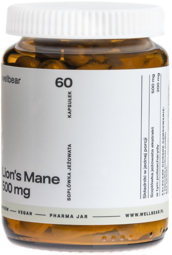 Wellbear Lion's Mane (sophora konnõõri) 500 mg – 60 kapslit