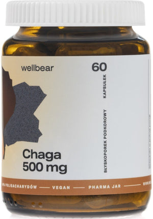 Wellbear Chaga (subkortikaalne glosofoor) 500 mg – 60 kapslit