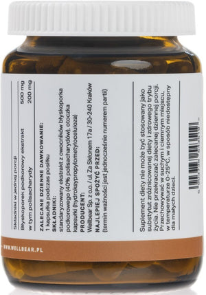 Wellbear Chaga (subkortikaalne glosofoor) 500 mg – 60 kapslit