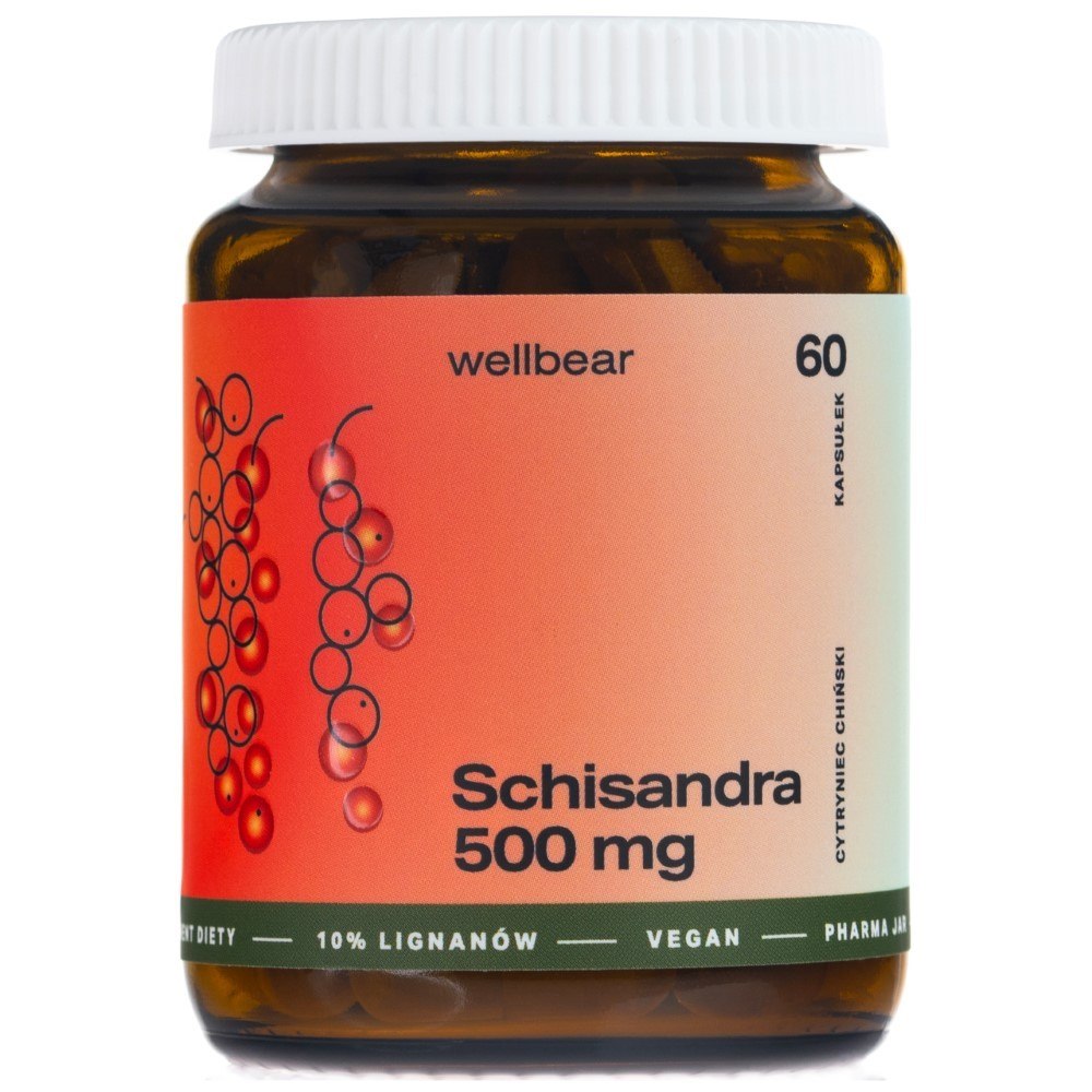 Wellbear Schisandra (hiina sidrunväändik) 500 mg – 60 kapslit
