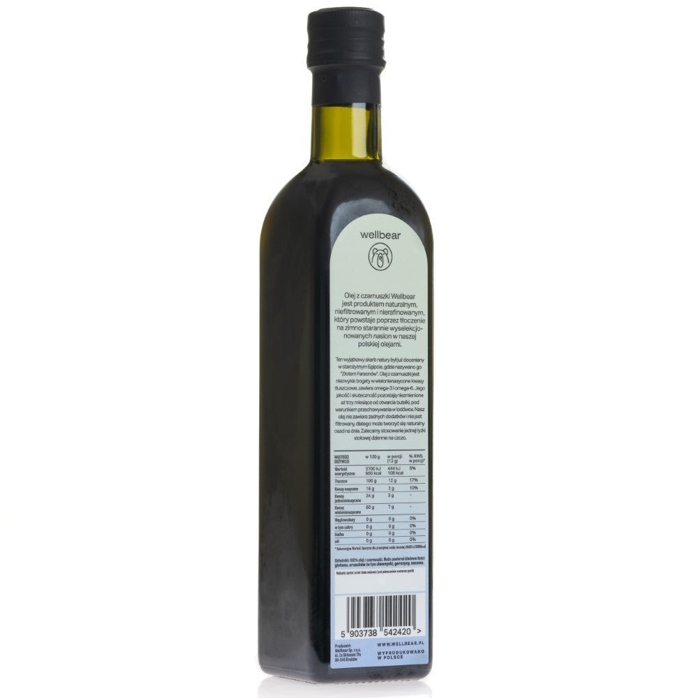 Wellbear Külmpressitud Mustköömneõli - 500 ml