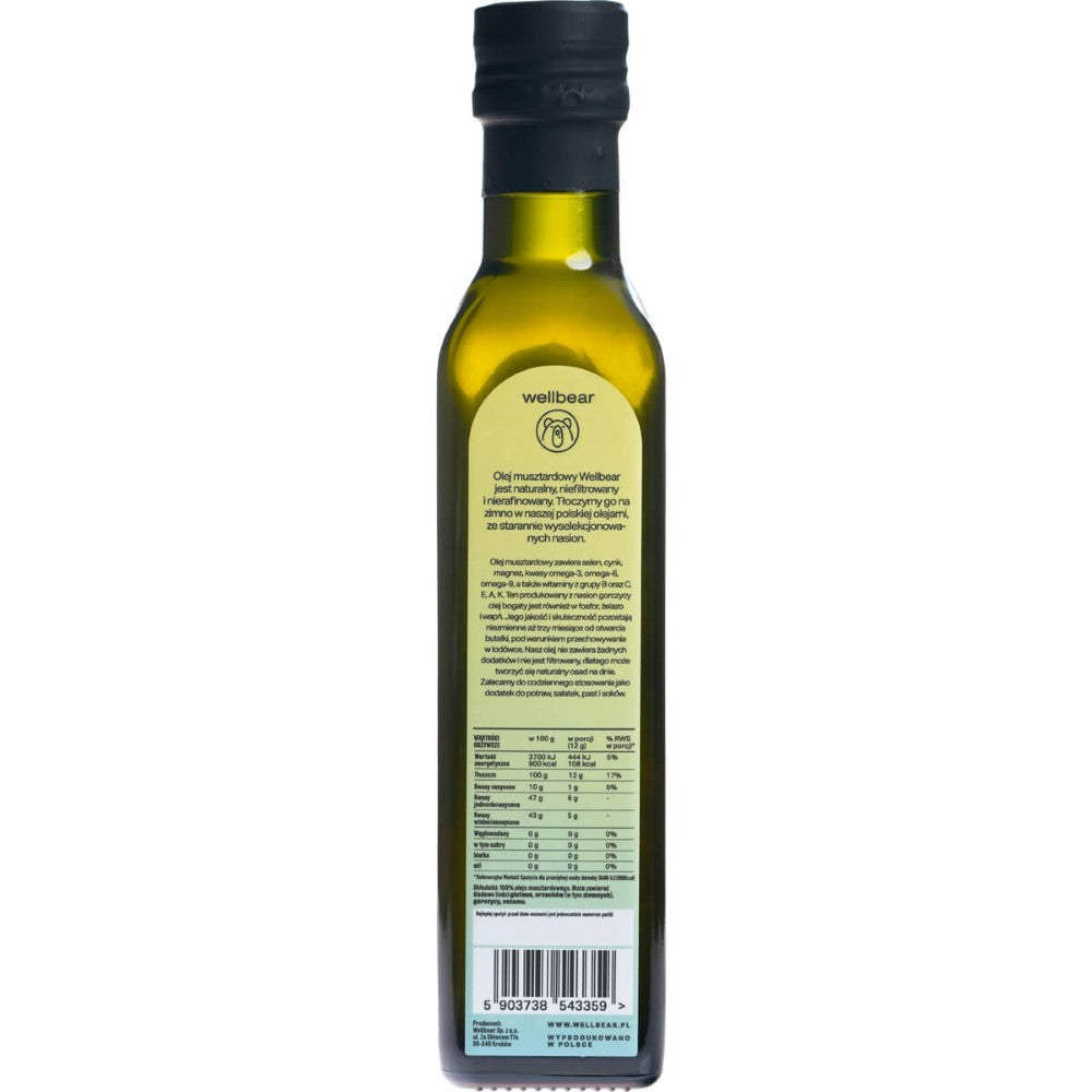 Wellbear külmpressitud sinepiõli - 250 ml
