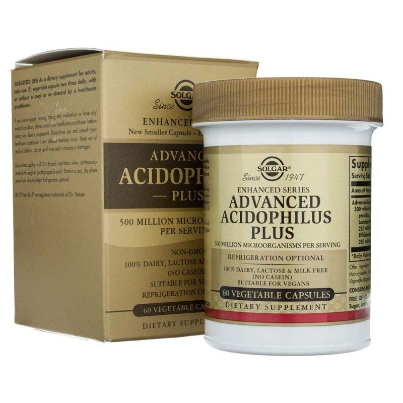 Solgar Advanced Acidophilus Plus - soolestiku bakteriaalne floora 60 kapslit