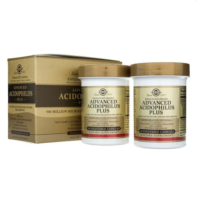 Solgar Advanced Acidophilus Plus – soolestiku bakteriaalne floora 120 kaps.