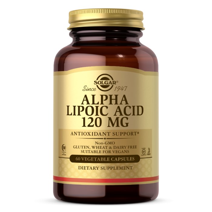 Solgar alfa-lipoehape 120 mg - alfa-lipoehape 120 mg 60 kapslit