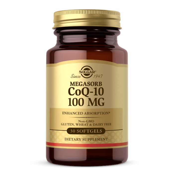 Solgar Megasorb CoQ-10 100 mg - Koensüüm Q10 - Kaneka 100 mg 30 kapslit