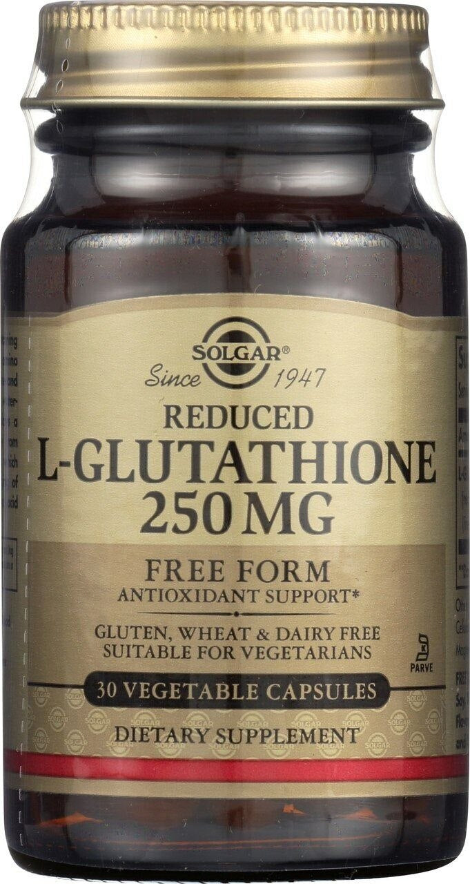 Solgar redutseeritud L-glutatioon 250 mg 30 kapslit