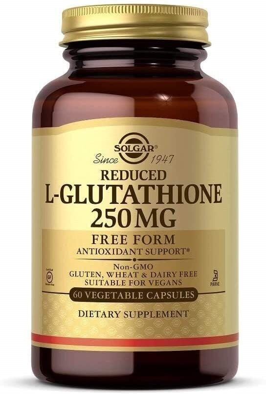 Solgar redutseeritud L-glutation 250 mg 60 kapslit