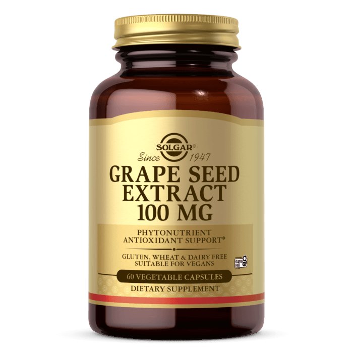 Solgar viinamarjaseemne ekstrakt 100 mg 60 kapslit