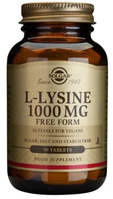 Solgar L-lüsiin 1000 mg - L-lüsiin 1000 mg 50 tabletti