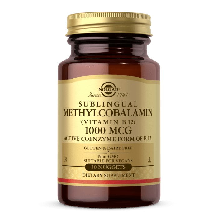 Solgar keelealune metüülkobalamiin vitamiin B12 metüülkobalamiin 1000 mcg 30 tabletti