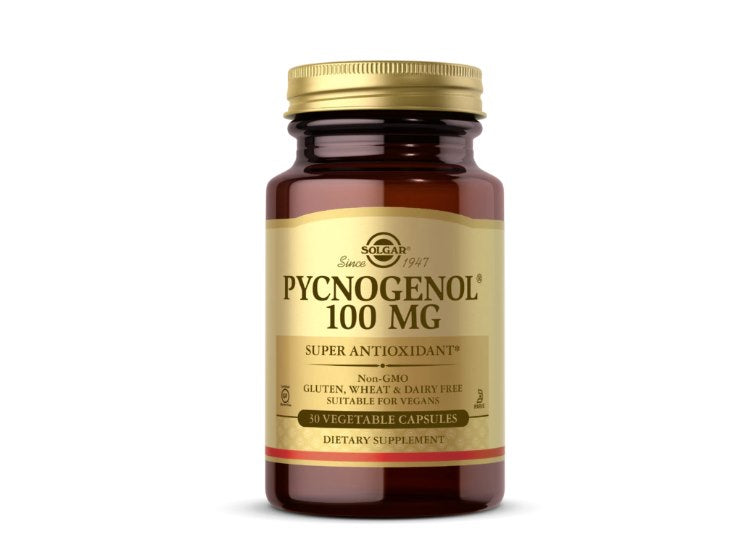 Solgar Pycnogenol 100 mg – Prantsuse rannikumänni koore ekstrakt 30 kapslit