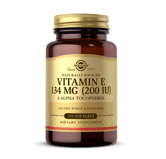 Solgar vitamiin E 134 mg 200 IU puhas d-alfa-tokoferool 100 kapslit