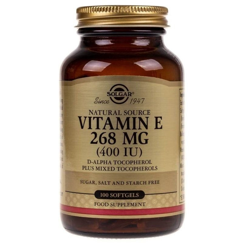Solgar E-vitamiin – E-vitamiin 268 mg 400 IU 100 kapslit