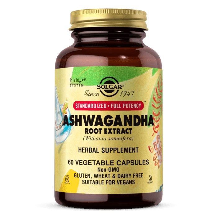 Solgari ashwagandha juure ekstrakt – ashwagandha juure ekstrakt 60 kapslit
