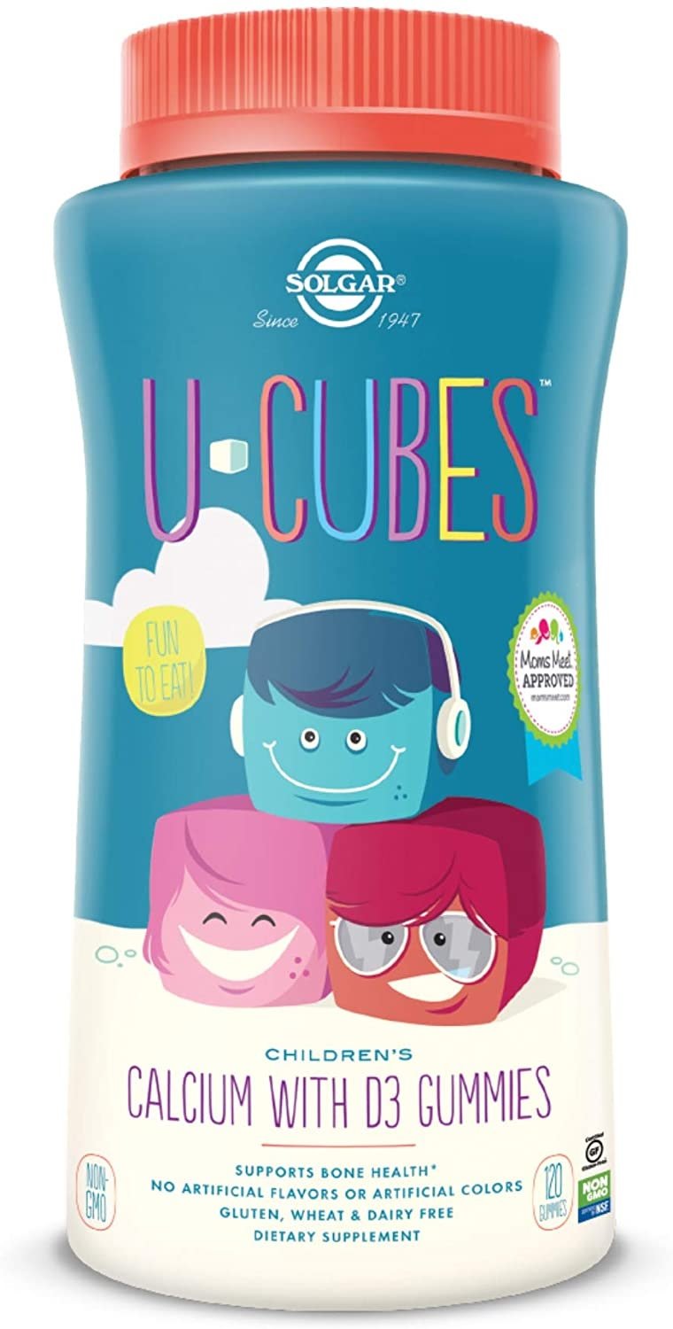 Solgar U-Cubes Calcium with D3 - Kaltsium D3-vitamiiniga lastele, 120 kummikommi