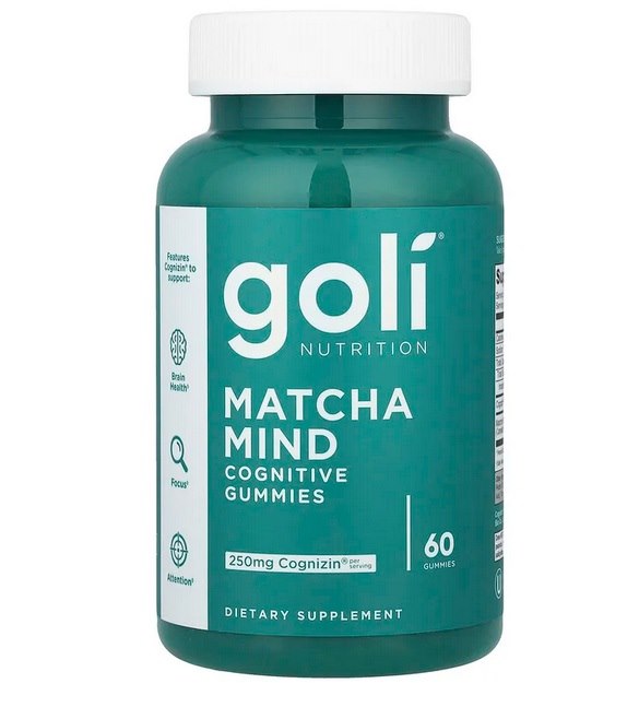 GOLI NUTRITION Matcha Mind - Citikolinas + Matcha 60 närimistabletti