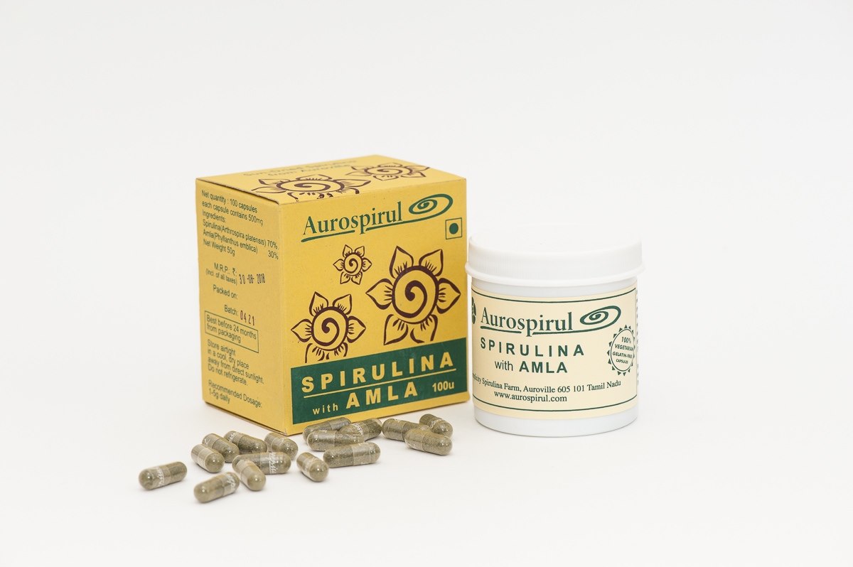 AUROSPIRUL Spirulina koos amlaga 100 kapslit