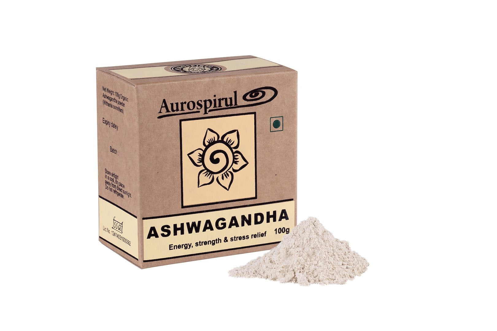 AUROSPIRUL Ashwagandha pulber 100 g