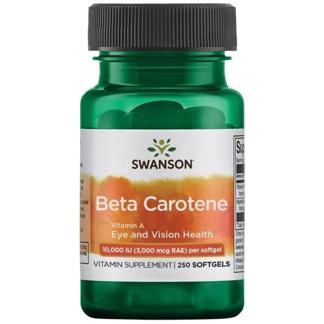 Swanson beeta-karoteen 10 000 IU - Beeta-karoteen 250 kapslit