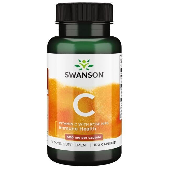 Swansoni C-vitamiin koos kibuvitsamarjadega, 100 kapslit
