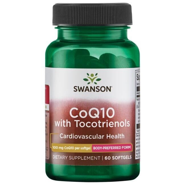 Swanson CoQ10 100 mg su 10 mg tokotrienoolidega 60 kapslit