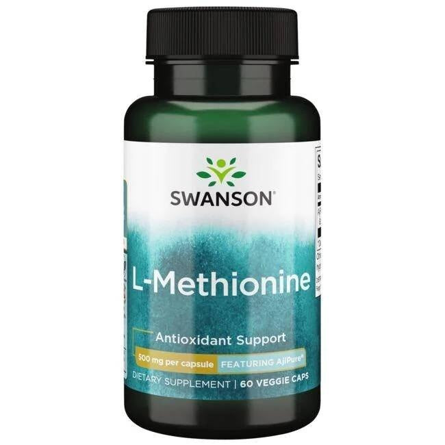Swanson AjiPure L-metioniin 500 mg 60 kapslit