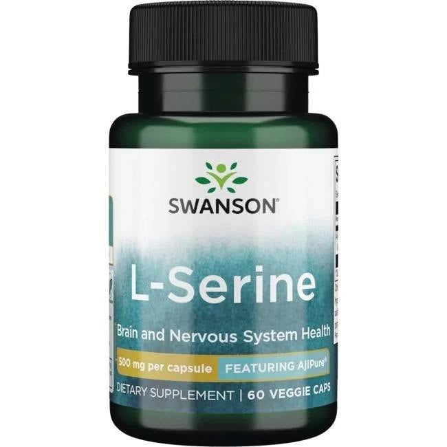 Swanson AjiPure L-seriin 500 mg 60 kapslit
