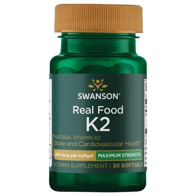 Swanson looduslik K2-vitamiin 200 mcg 30 kapslit
