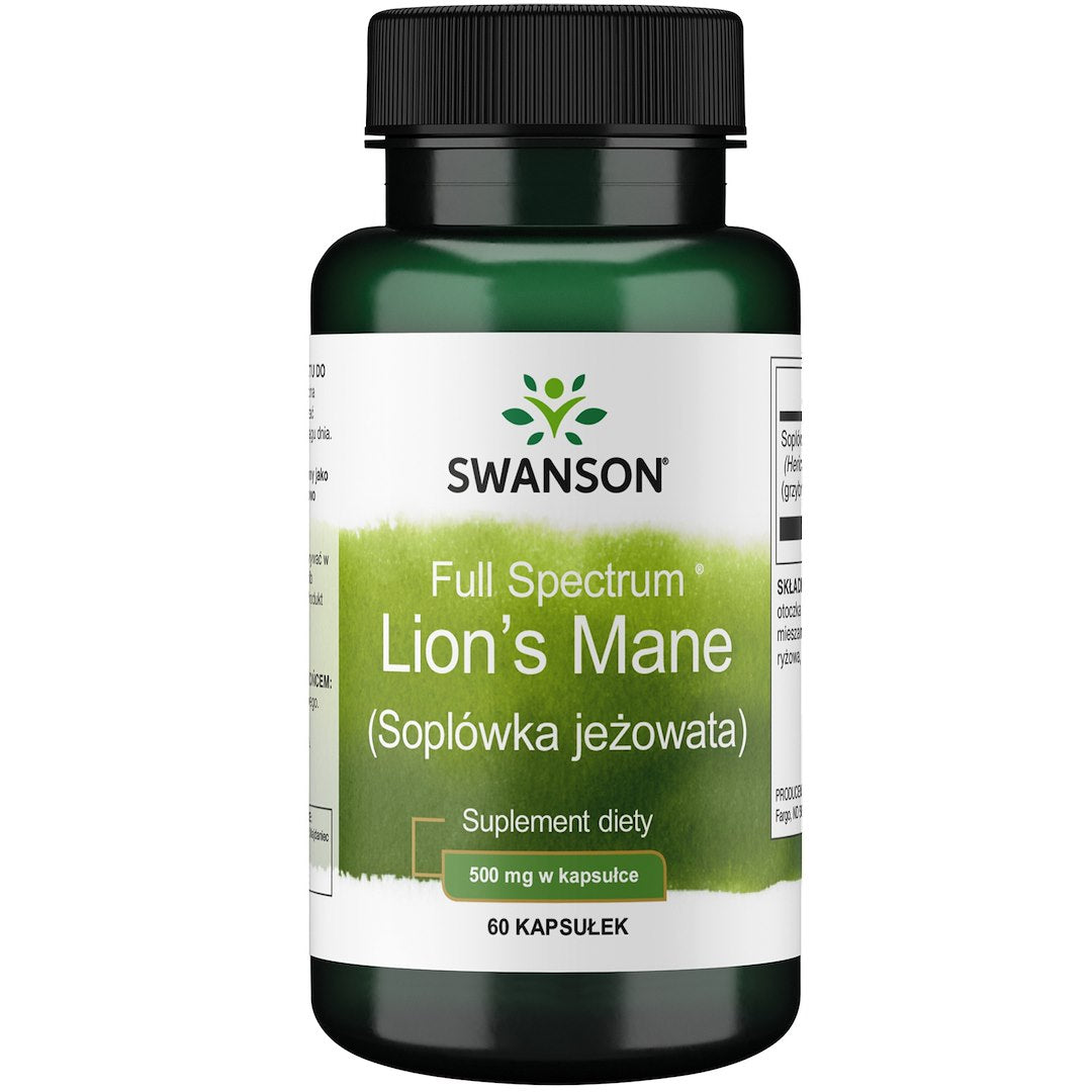 Swanson Full Spectrum Lõvimane 500 mg 60 kapslit