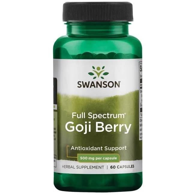 Swansoni täisspektri goji mari 500 mg 60 kapslit