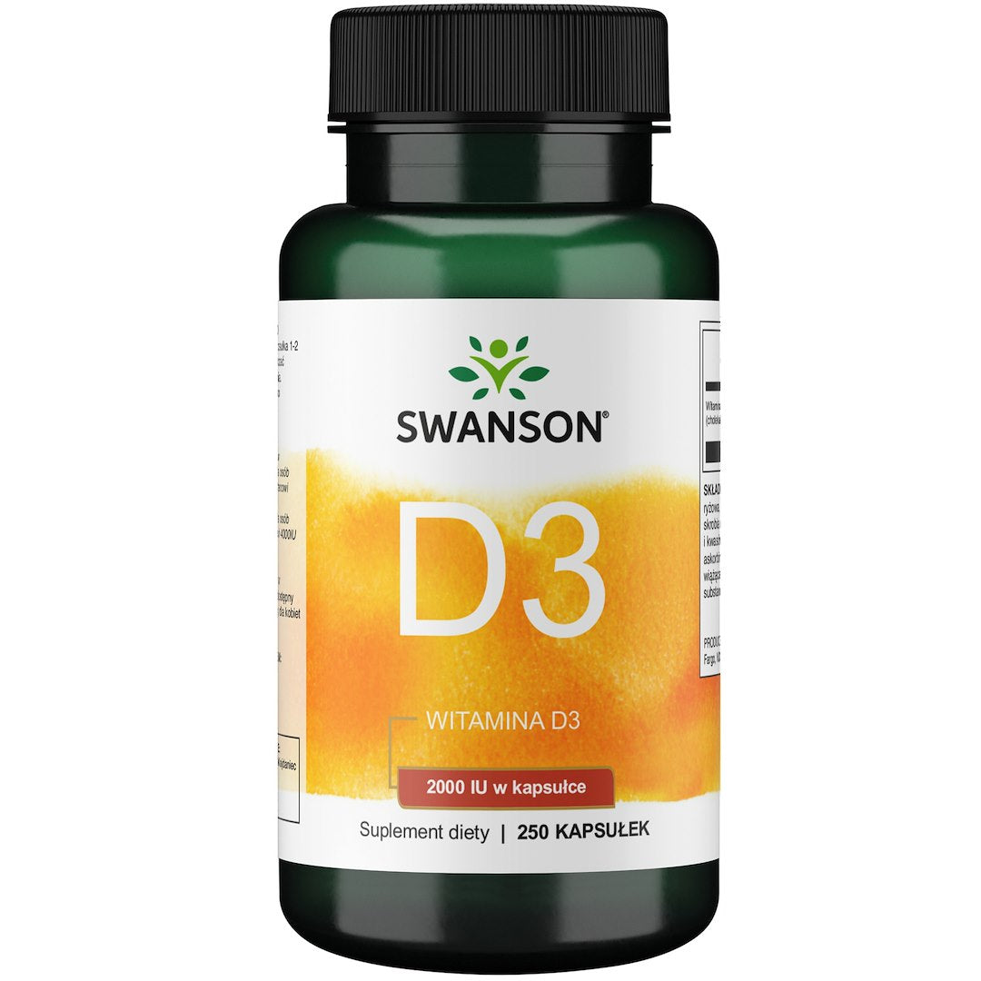 Swanson D3-vitamiin 2000 IU 250 kapslit