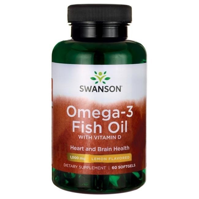Swanson Omega-3 ja D3-vitamiin, 60 kapslit
